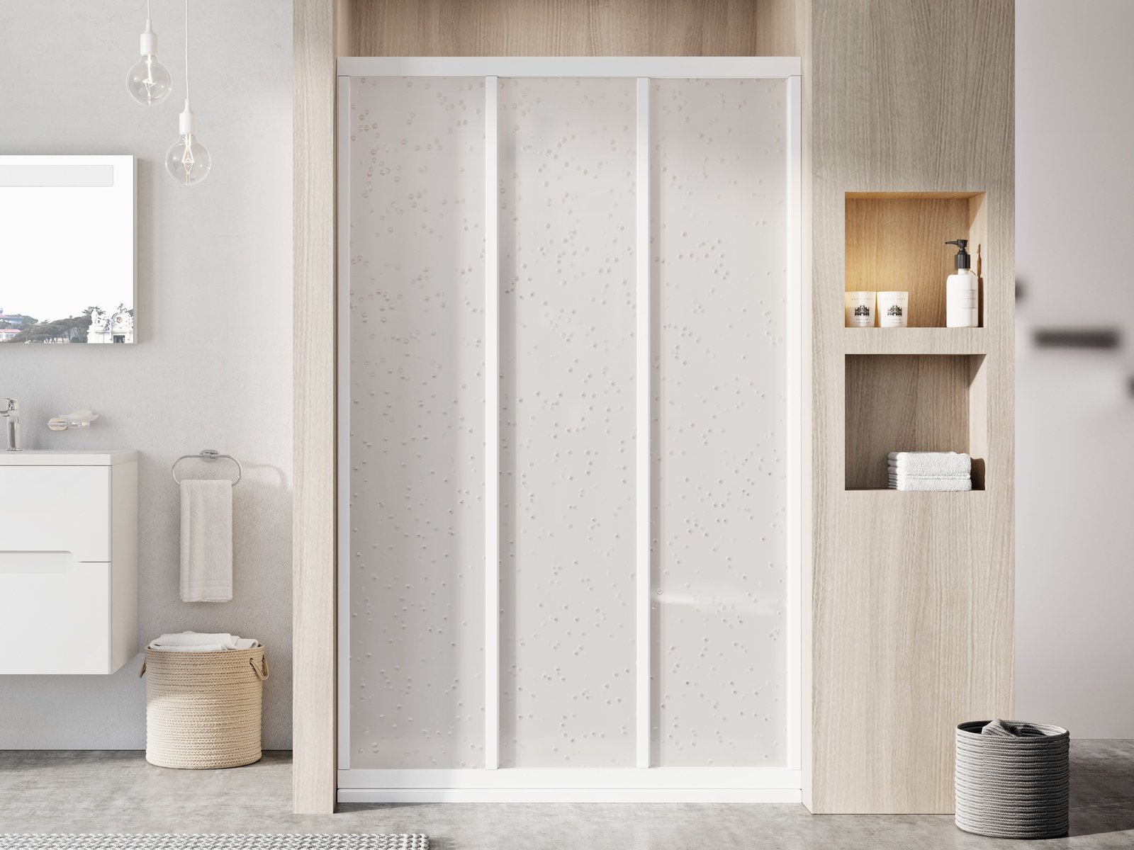 Ravak Supernova uși de duș 90 cm culisantă alb luciu/material polistiren 00V701R211