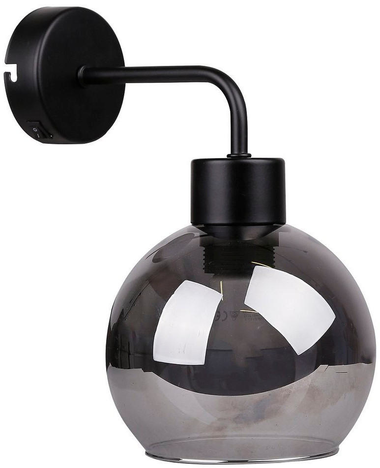 Candellux Lady lampă de perete 1x40 W negru-fumuriu 21-76700