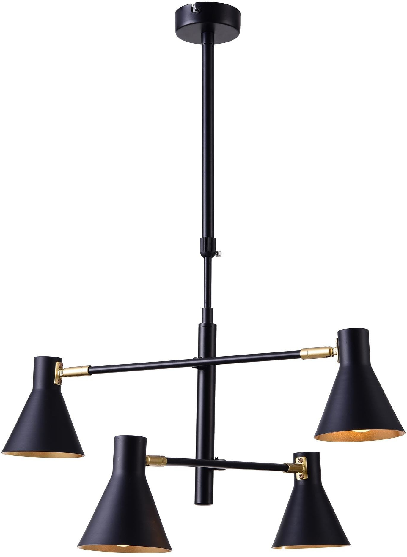 Candellux Less lampă de tavan 4x40 W negru-auriu 34-72689