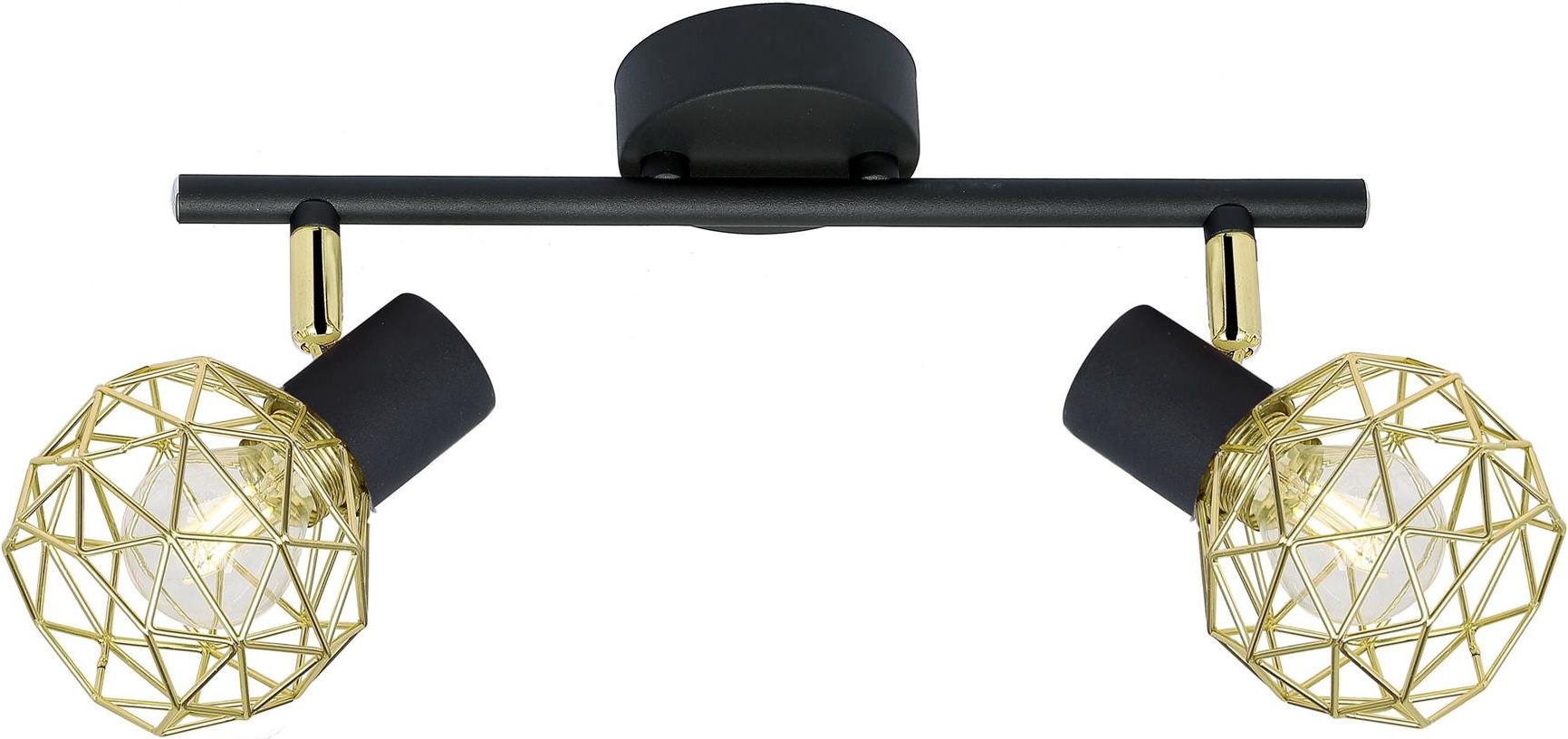 Candellux Acrobat lampă de tavan 2x40 W negru-auriu 92-66336