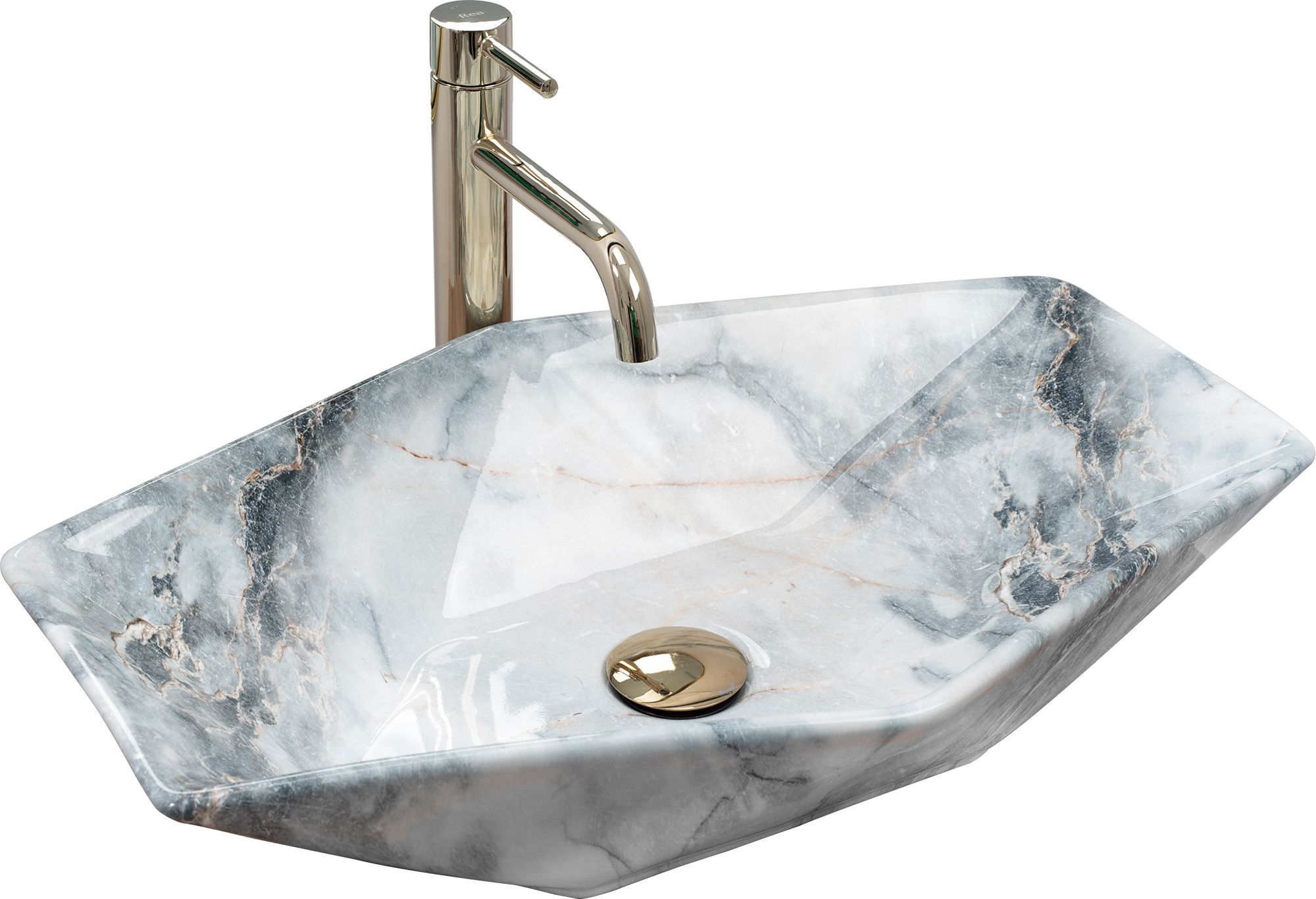 Rea Vegas Granit lavoar 57x37 cm de blat gri/piatră REA-U5602