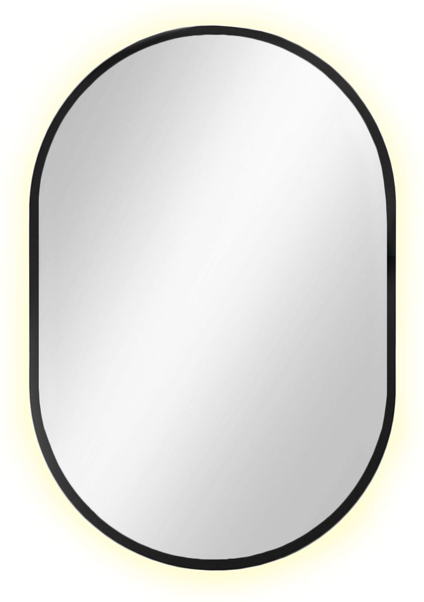 Baltica Design Tiny Border Pastille oglindă 40x95 cm oval cu iluminare negru 5904107904764