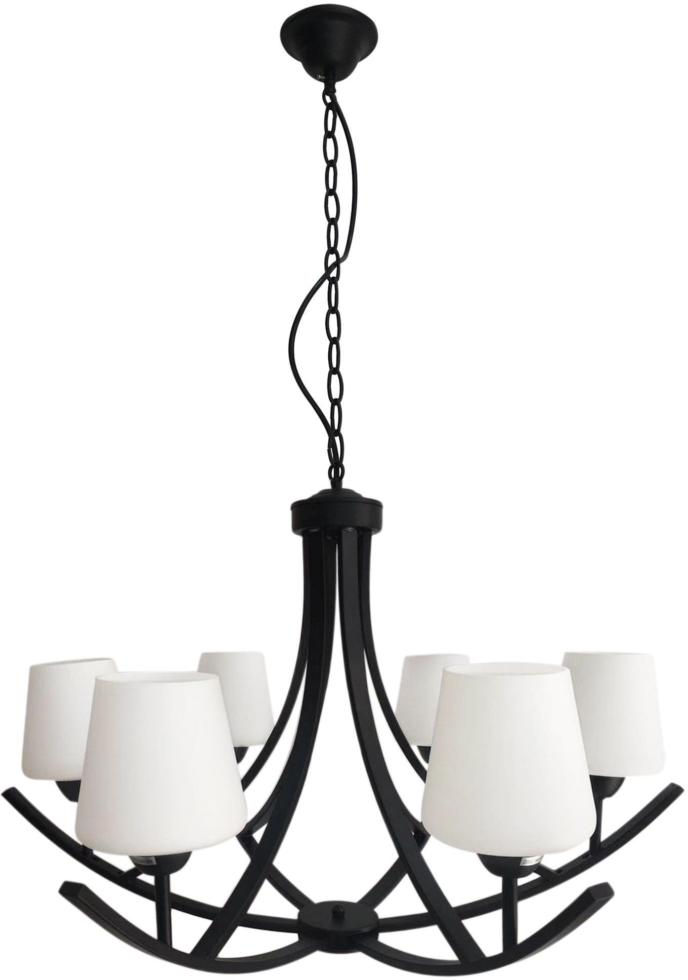 Candellux Londyn lampă suspendată 6x60 W alb-negru 36-38845