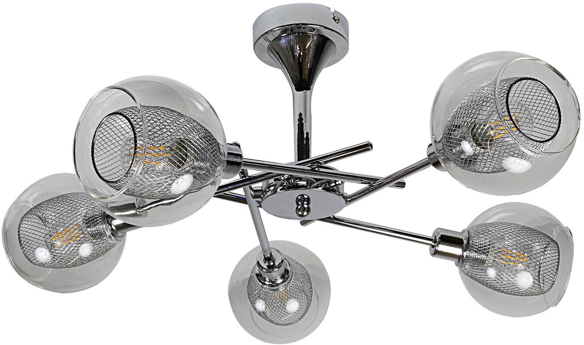 Candellux Ozzo lampă de tavan 5x40 W crom 35-72252