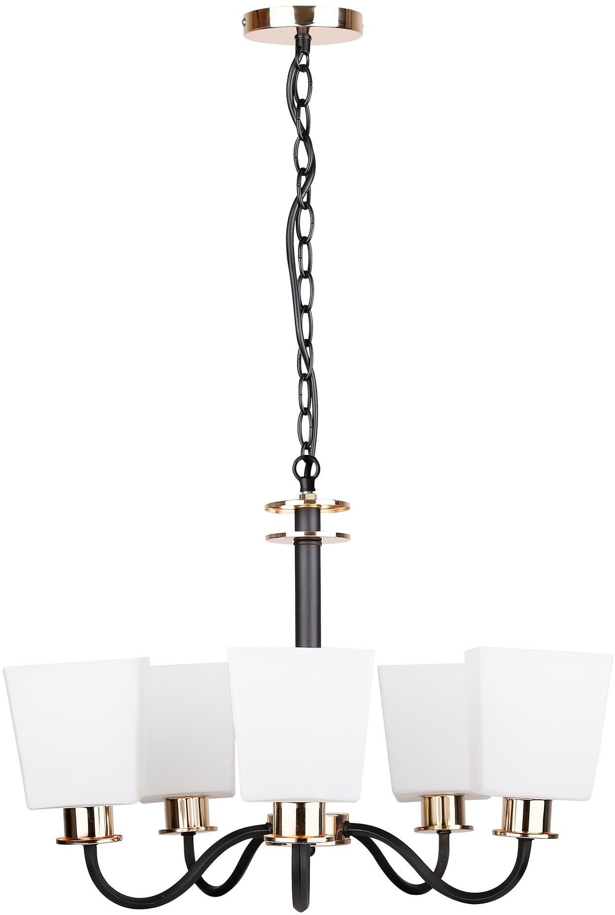 Candellux Schubert lampă suspendată 5x60 W negru-auriu 35-74249