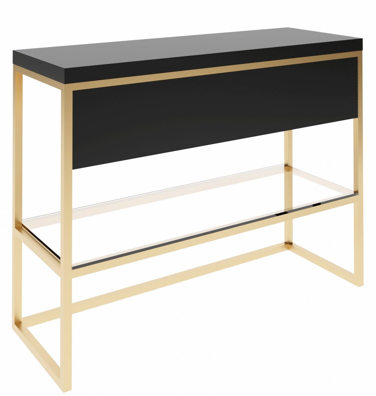 Baltica Design Trine consolă 60x40x75 cm negru-auriu 5904107906355