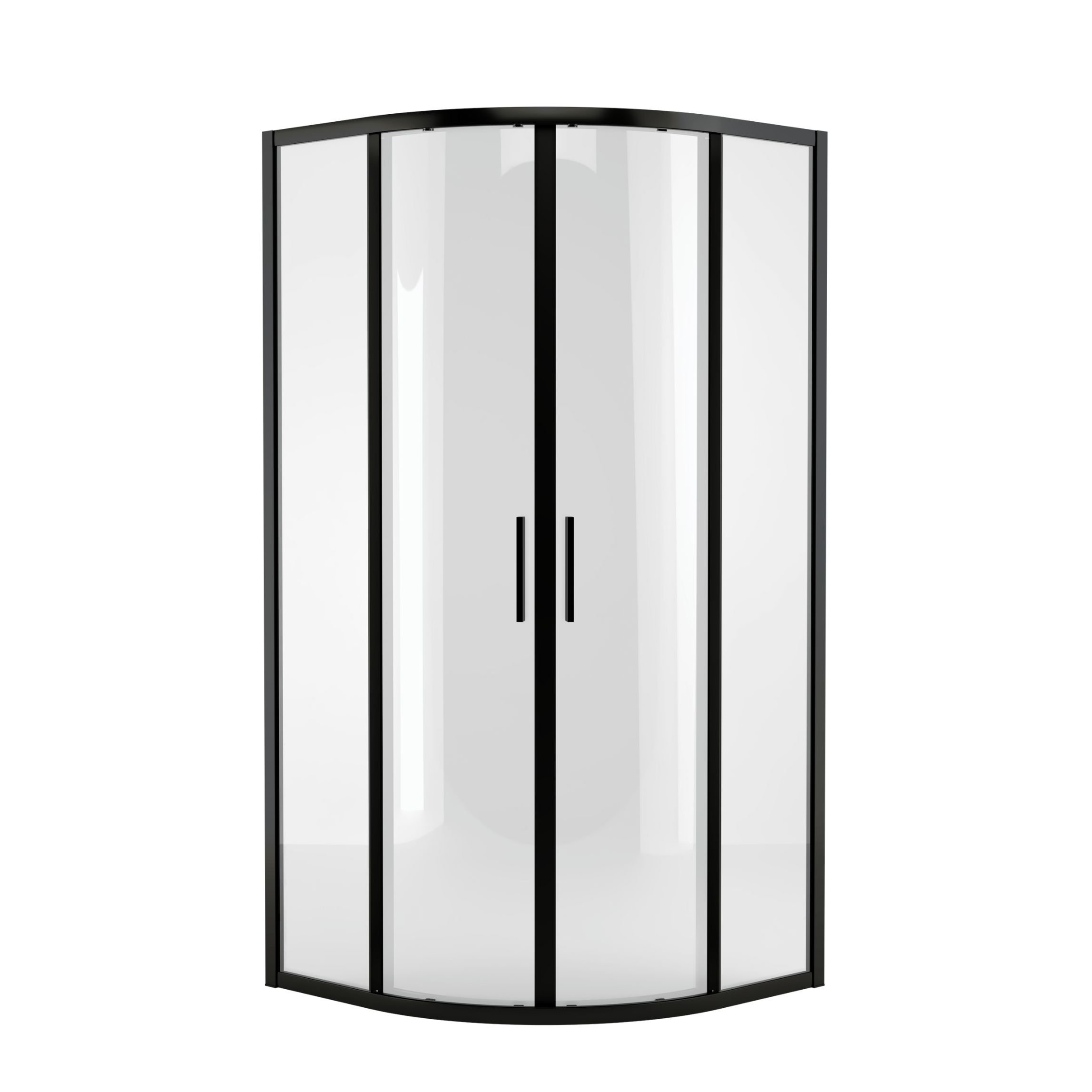 Ravak Blix cabină de duș 80x80 cm semicircular negru mat/sticlă transparentă X3BM40300Z1