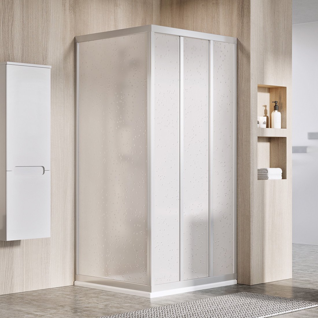 Ravak Supernova uși de duș 80 cm culisantă satin mat/material polistiren 00V40UR211