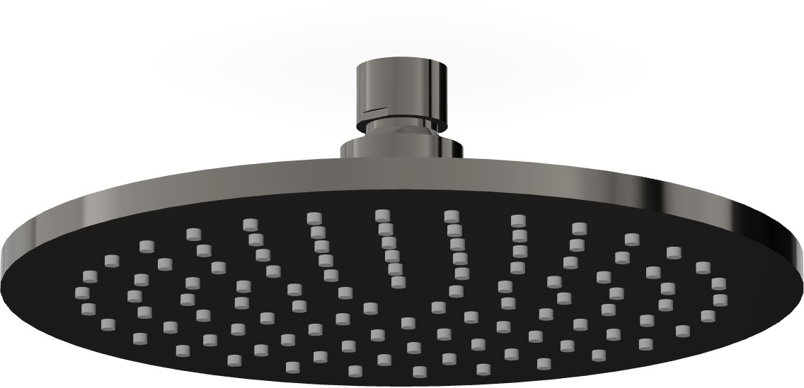 Zucchetti cap de duș 20x20 cm rotund negru Z94265.C50