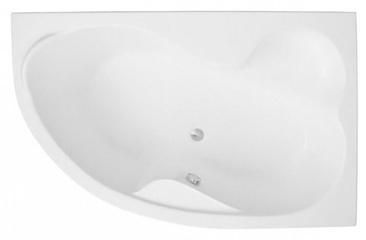 Polimat Mega cadă de colț 160x105 cm partea dreaptă alb 00229