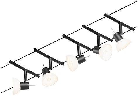 Paulmann Sheela sistem de cabluri 5x10 W negru-crom 94450