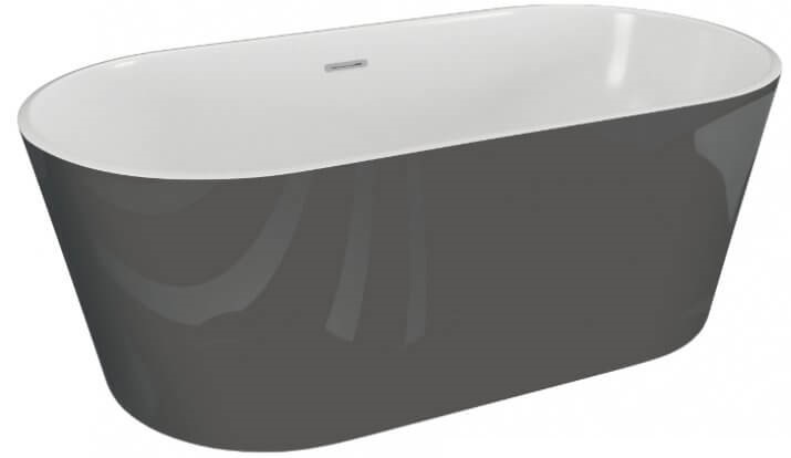 Polimat Uzo cadă freestanding 160x80 cm ovală bicolor 00437