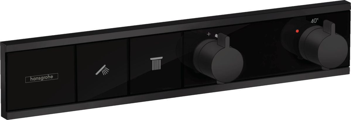 Hansgrohe RainSelect baterie cadă-duș ascuns cu termostat negru 15380670