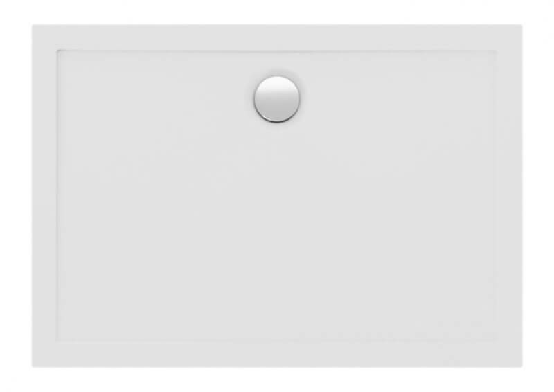 Polimat Lider cădiță de duș dreptunghiulară 100x70 cm alb 00047