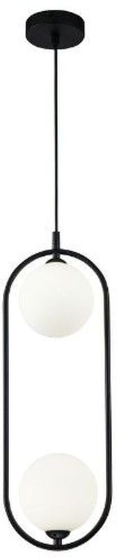 Maytoni Ring lampă suspendată 2x25 W negru MOD013PL-02B
