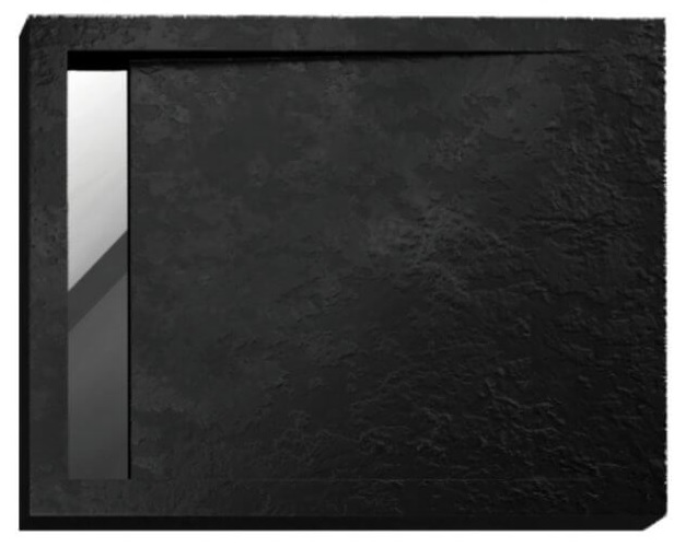 Polimat West New cădiță de duș dreptunghiulară 120x100 cm negru 00329