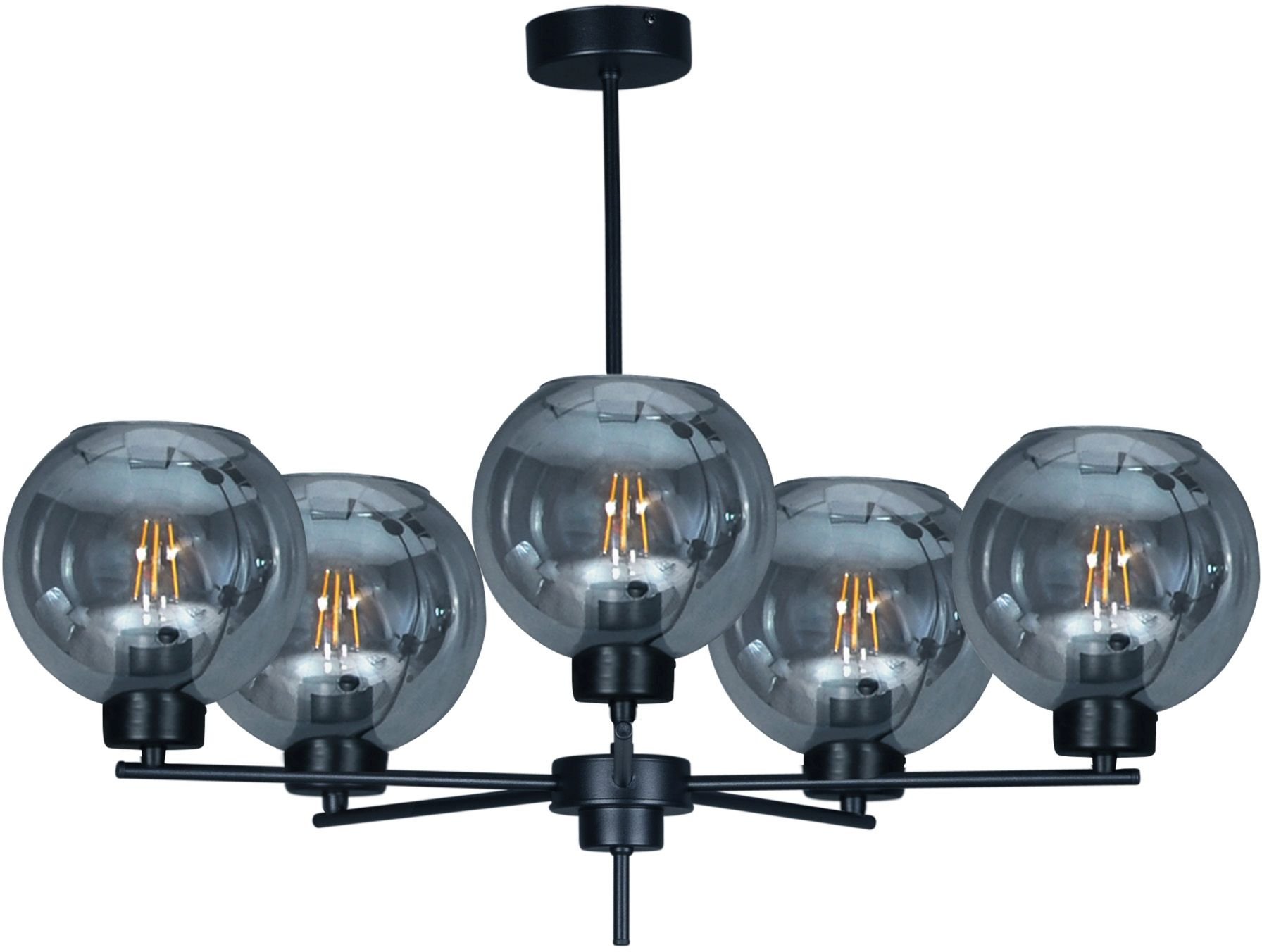 Kaja Aldar lampă de tavan 5x50 W negru-grafit K-4852