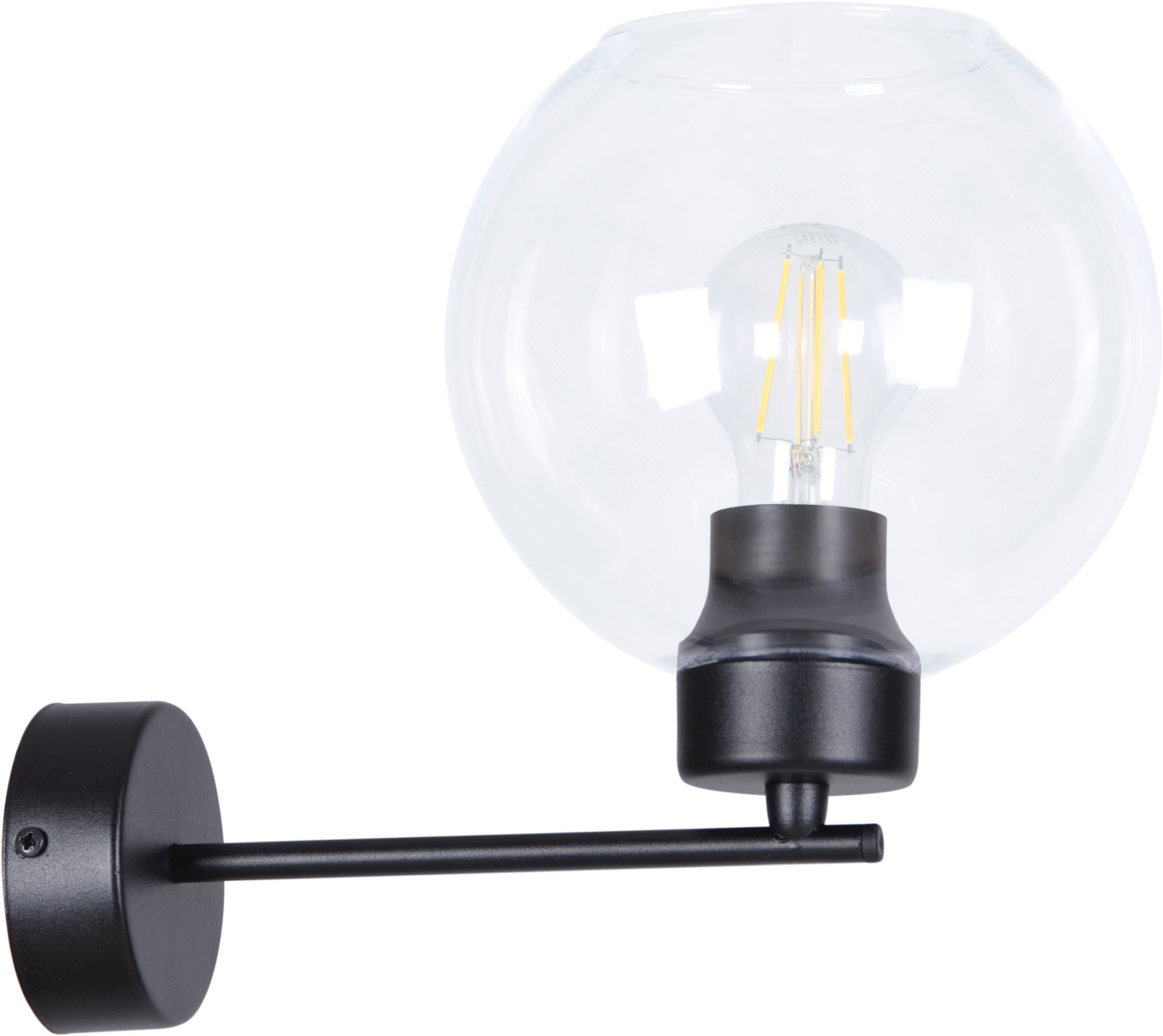 Kaja Lambert lampă de perete 1x60 W negru-transparent K-4858