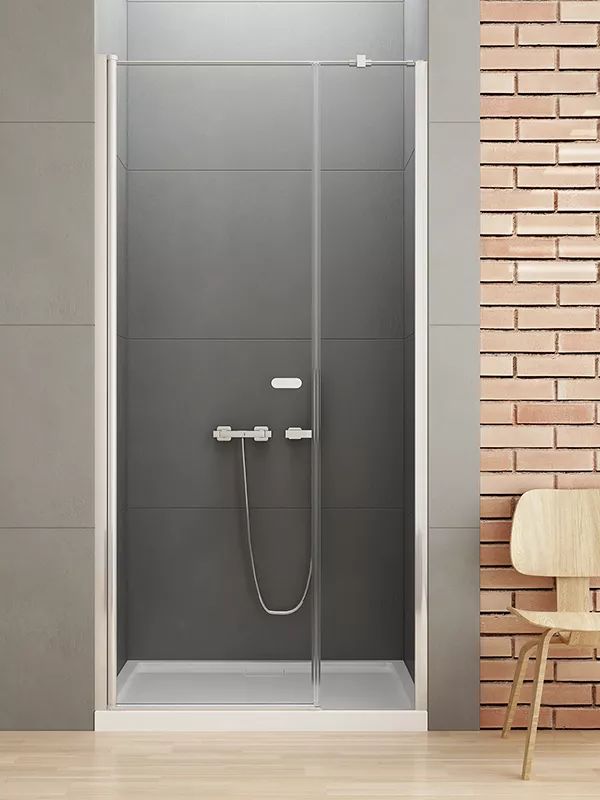 New Trendy New Soleo uși de duș 100 cm înclinabilă crom luciu/sticlă transparentă D-0139A/D-0094B-WP