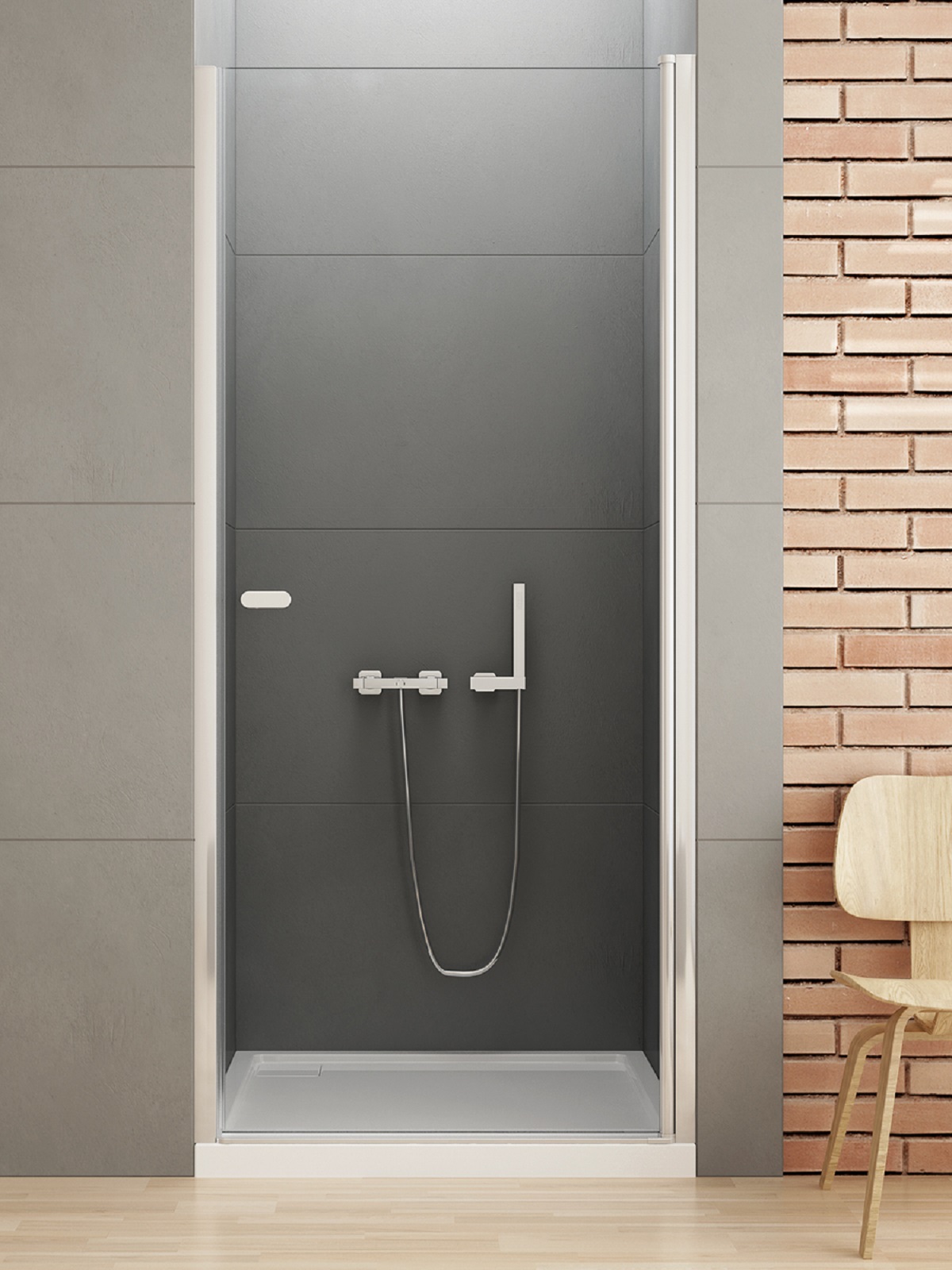New Trendy New Soleo uși de duș 70 cm înclinabilă crom luciu/sticlă transparentă D-0119A