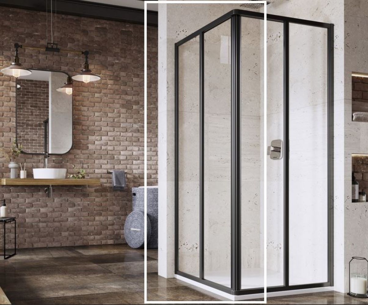 Ravak Supernova uși de duș 75 cm culisantă negru mat/sticlă transparentă 14V303O2Z1