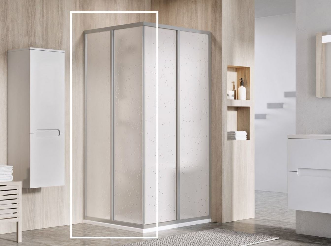 Ravak Supernova uși de duș 75 cm culisantă satin mat/material polistiren 14V30UO211