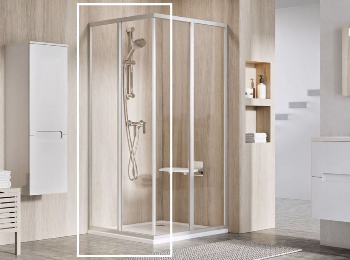 Ravak Supernova uși de duș 75 cm culisantă satin mat/sticlă transparentă 14V30UO2Z1