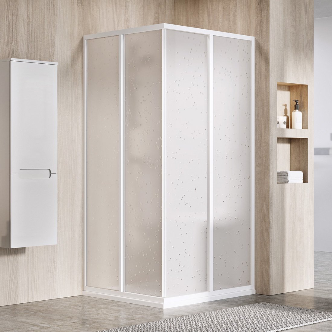 Ravak Supernova uși de duș 80 cm culisantă alb luciu/material polistiren 14V401O211