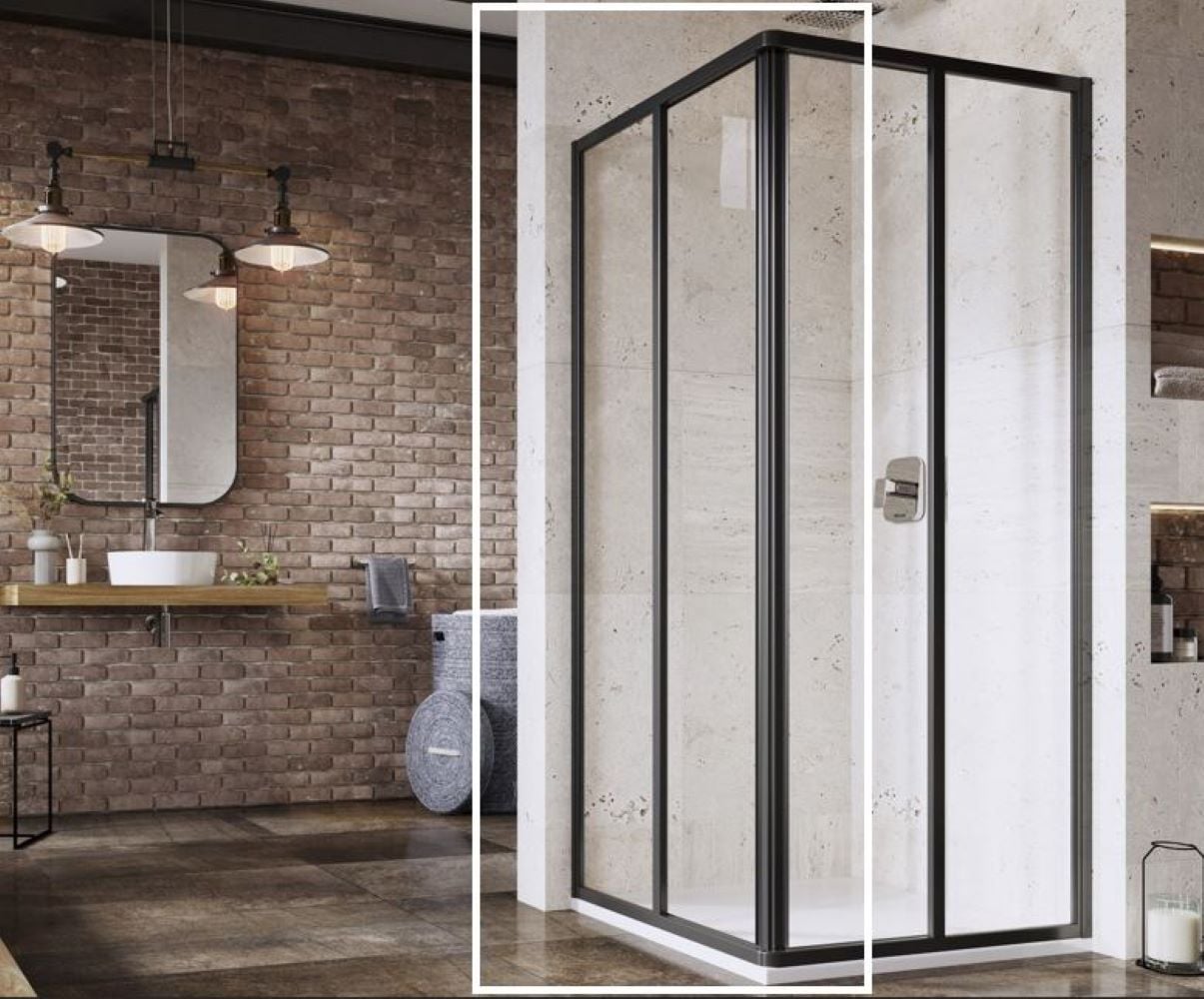 Ravak Supernova uși de duș 80 cm culisantă negru mat/sticlă transparentă 14V403O2Z1