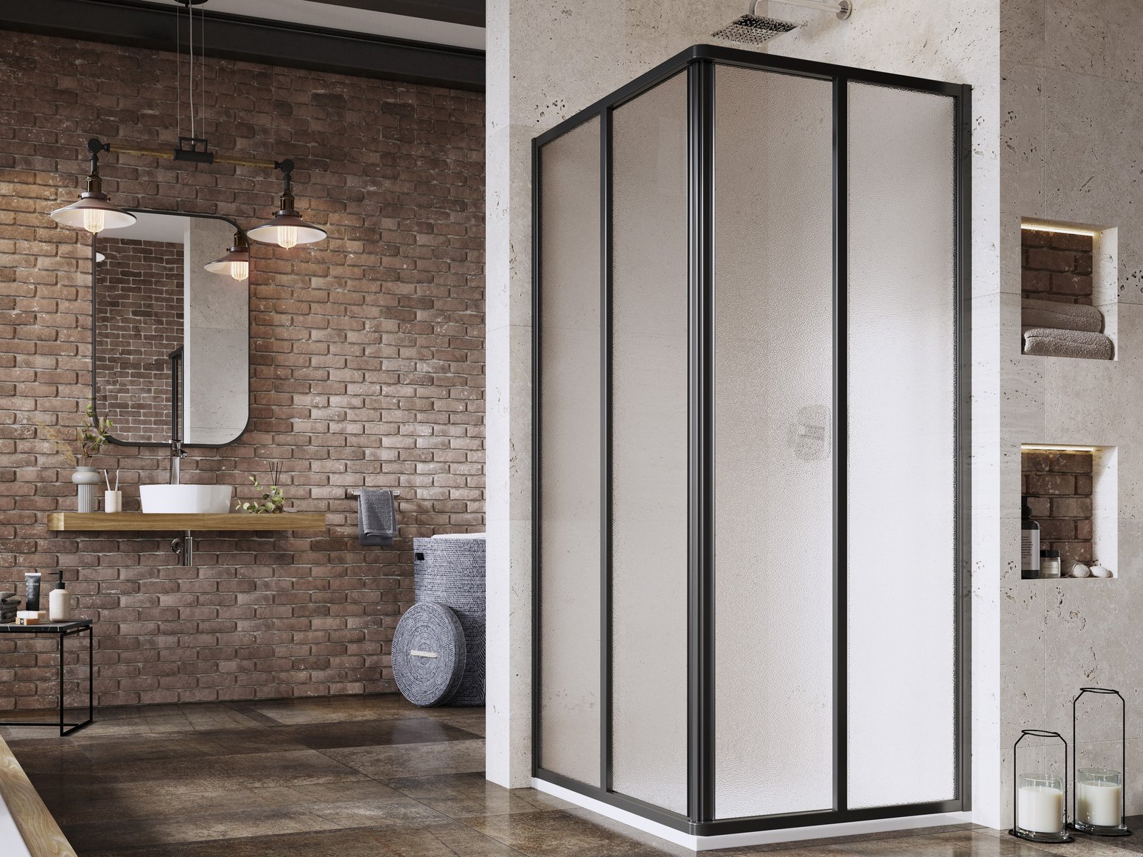 Ravak Supernova uși de duș 80 cm culisantă negru mat/ 14V403O2ZG