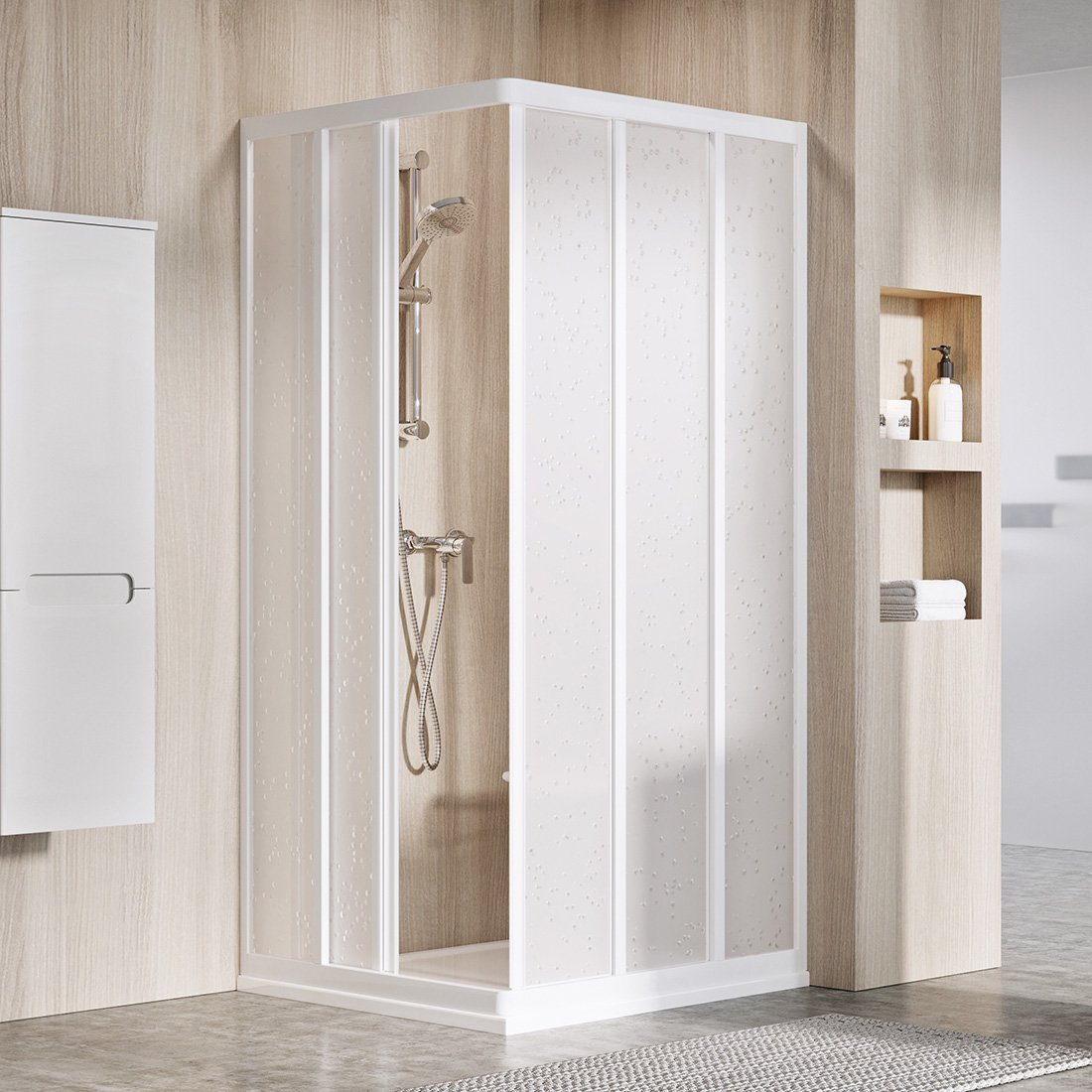 Ravak Supernova uși de duș 75 cm culisantă alb luciu/material polistiren 15V301R211
