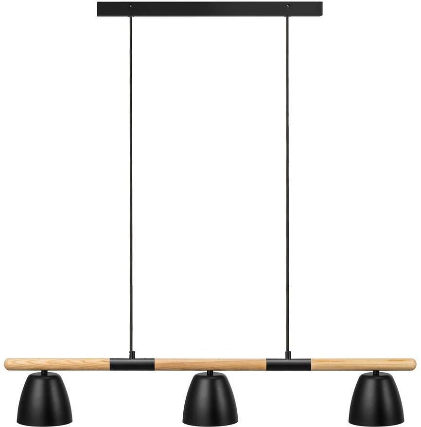 Nordlux Theo lampă suspendată 3x35 W negru-lemn 2112603003