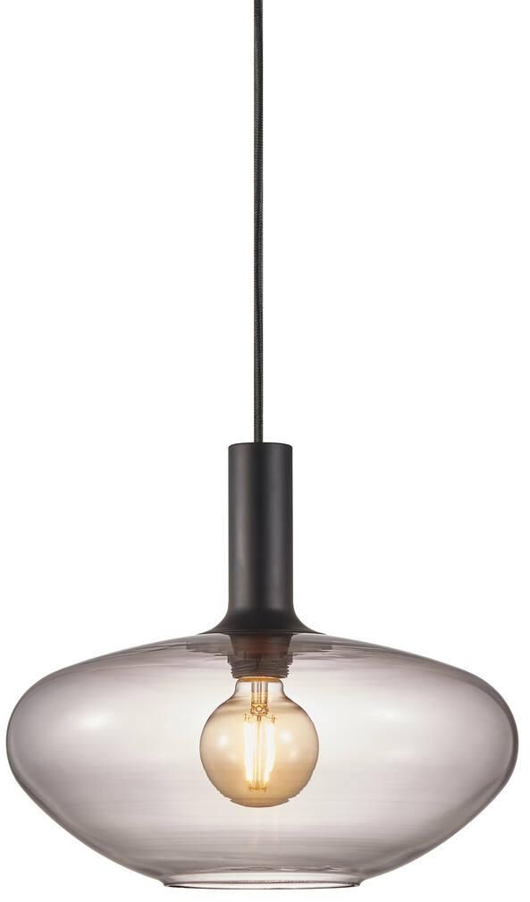 Nordlux Alton lampă suspendată 1x60 W negru-fumuriu 48973047