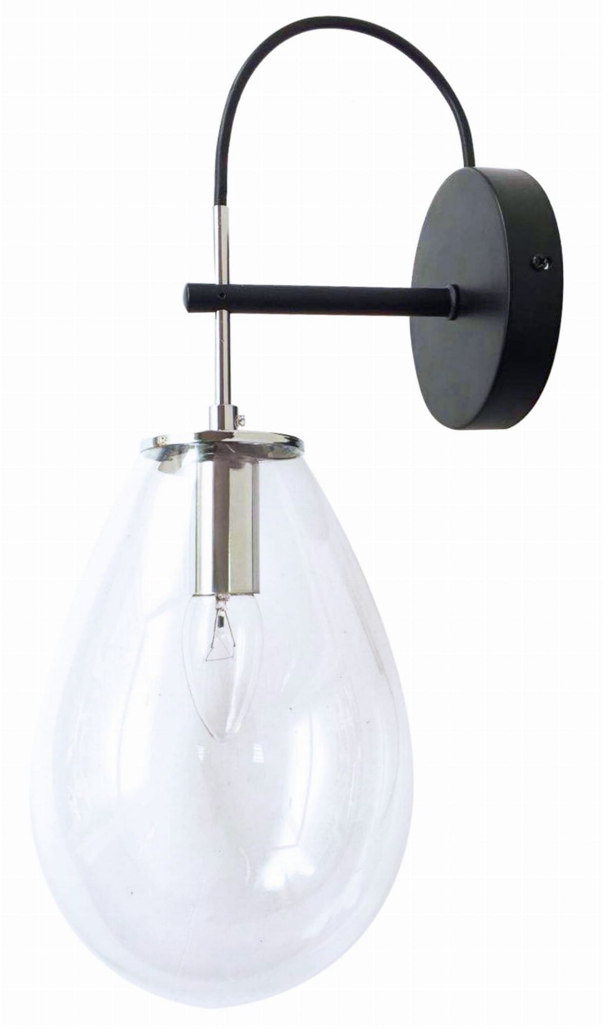 Light Prestige Fondi lampă de perete 1x40 W negru-transparent LP-1214/1W