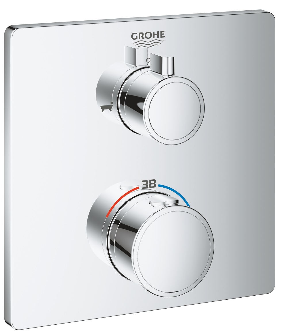 Grohe Grohtherm baterie cadă-duș ascuns cu termostat StarLight Chrome 24080000