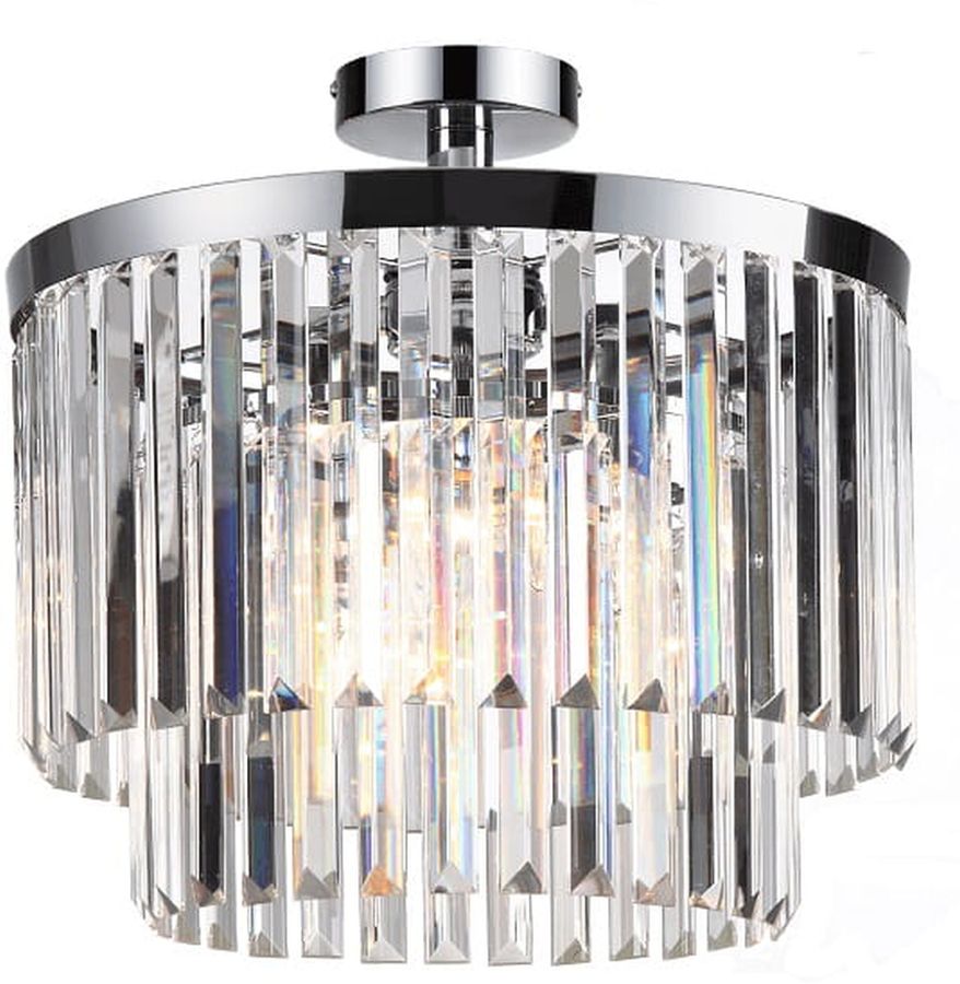 Light Prestige Vetro lampă de tavan 4x40 W crom-transparent LP-2910/4C