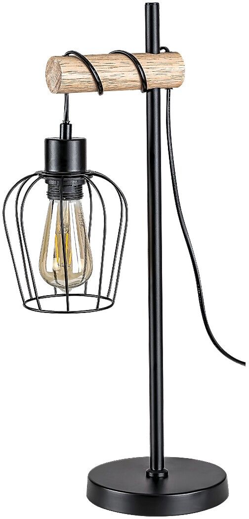 Rabalux Fabian veioză 1x40 W negru-lemn 5245