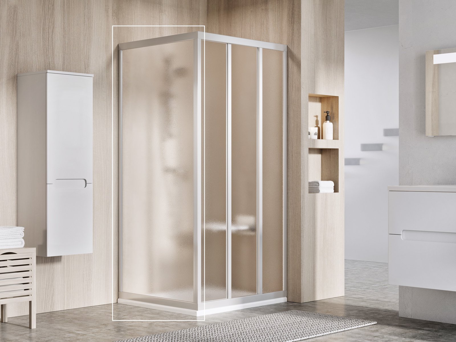 Ravak Supernova perete de duș 90 cm satin mat/ 94070UR2ZG