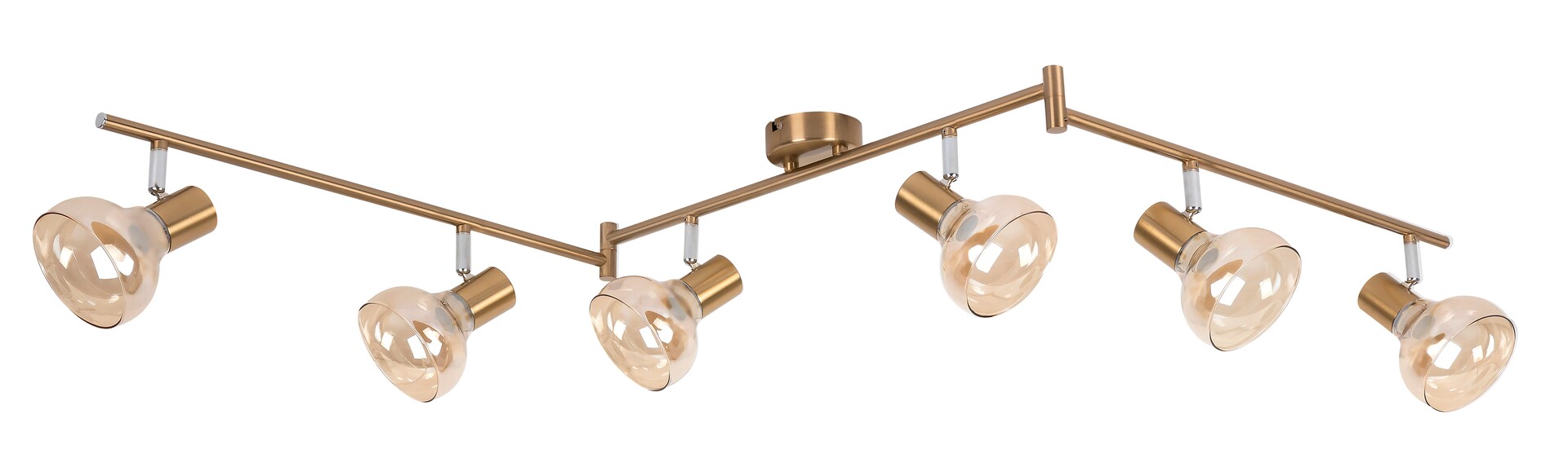 Rabalux Holly lampă de tavan 6x40 W alamă-chihlimbar 5553