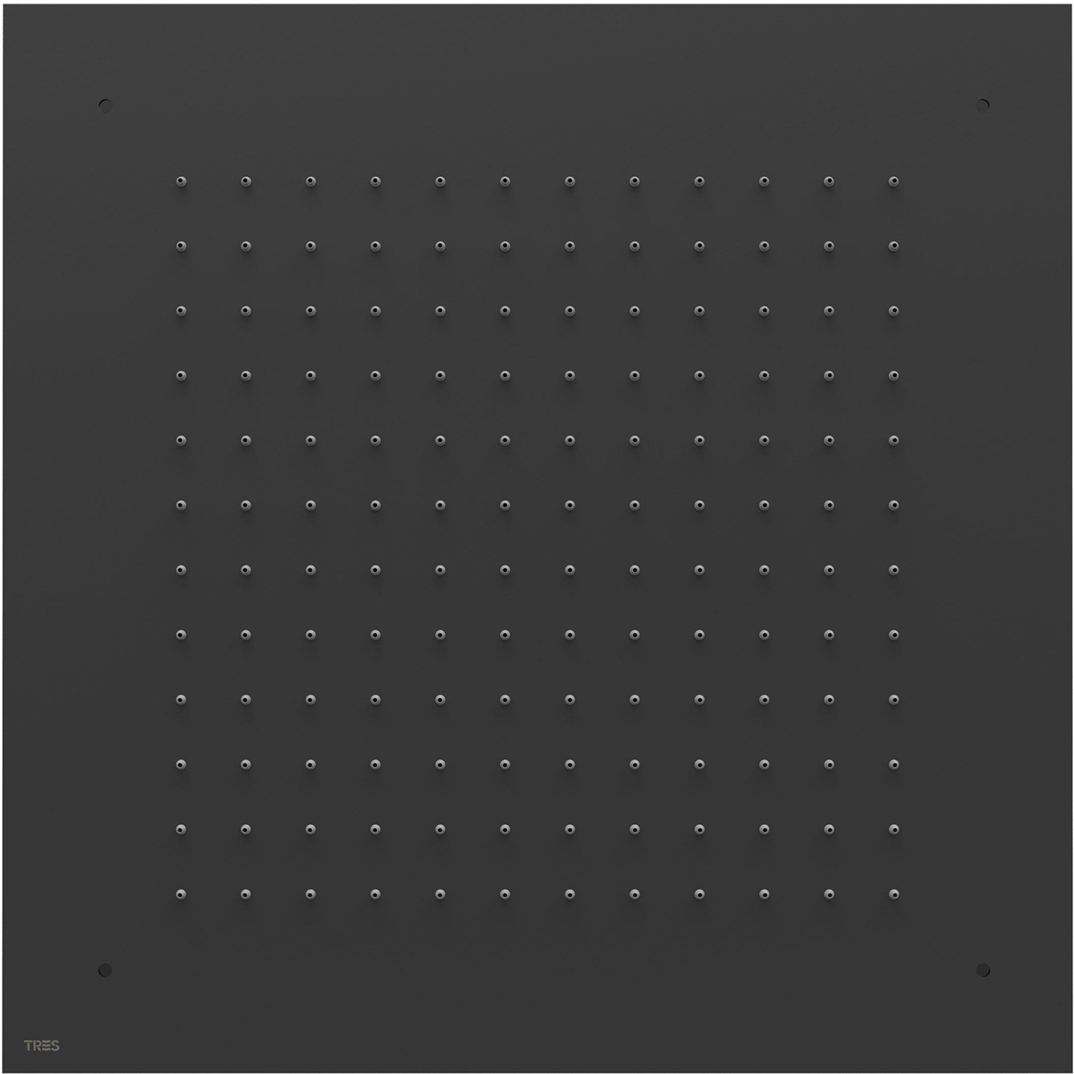 Tres Exclusive cap de duș 38x38 cm pătrat negru 134944NM