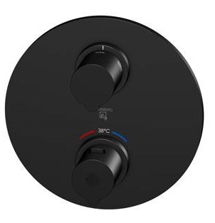 Steinberg 100 baterie cadă-duș ascuns cu termostat negru 10041333S