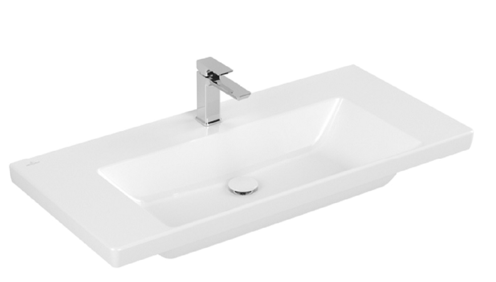 Villeroy & Boch Subway 3.0 lavoar 100x47 cm dreptunghiular clasică-mobilier alb 4A70A301