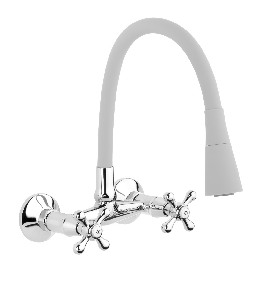 Invena Roma baterie bucătărie perete crom-grafit/gri BC-24-E5S