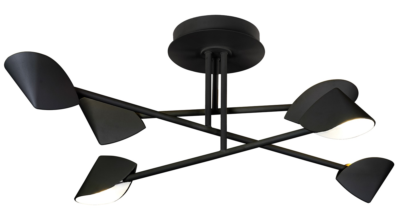 Mantra Capuccina lampă de tavan 6x45 W negru 7581