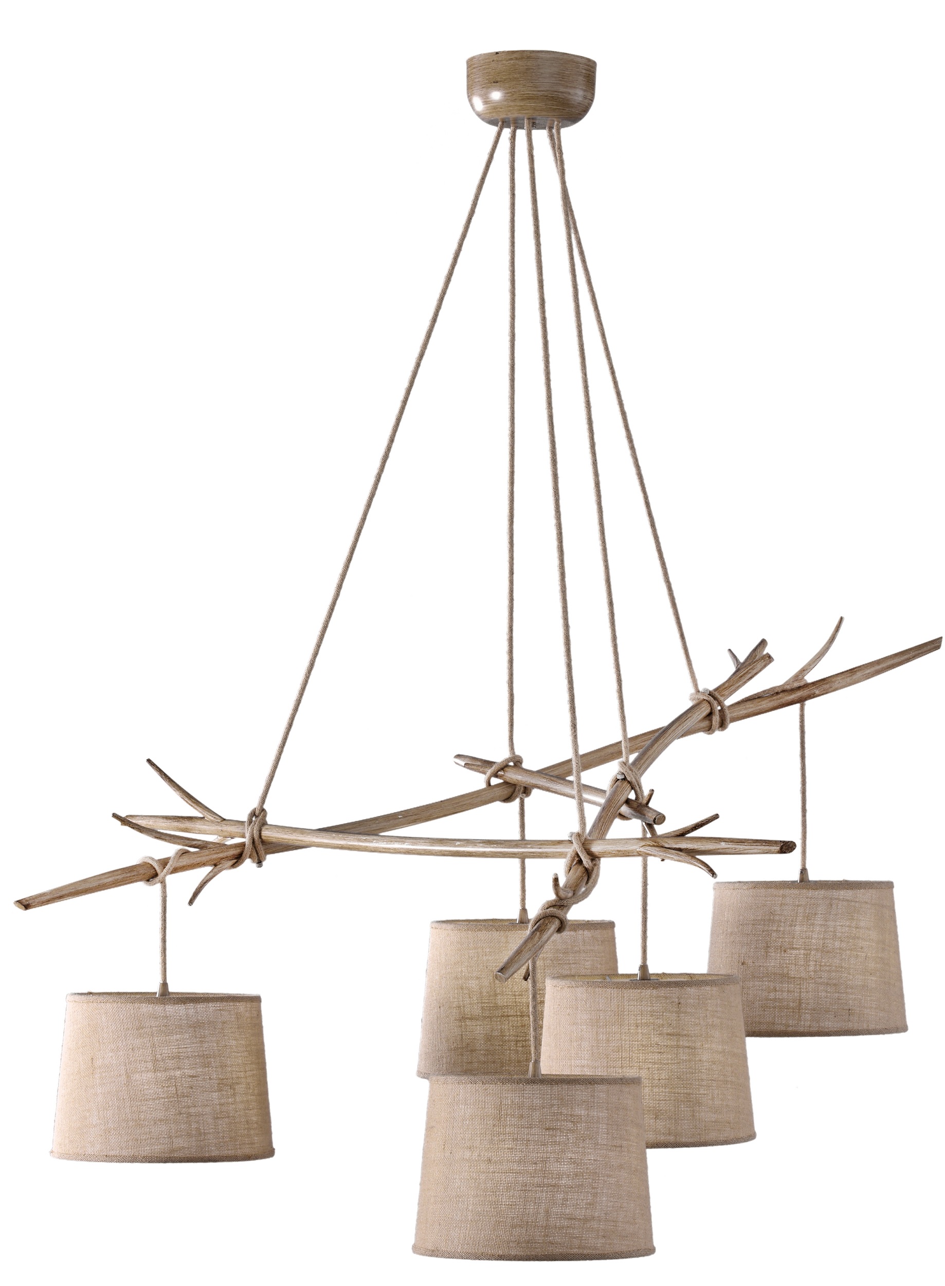 Mantra Sabina lampă suspendată 5x20 W lemn 6175