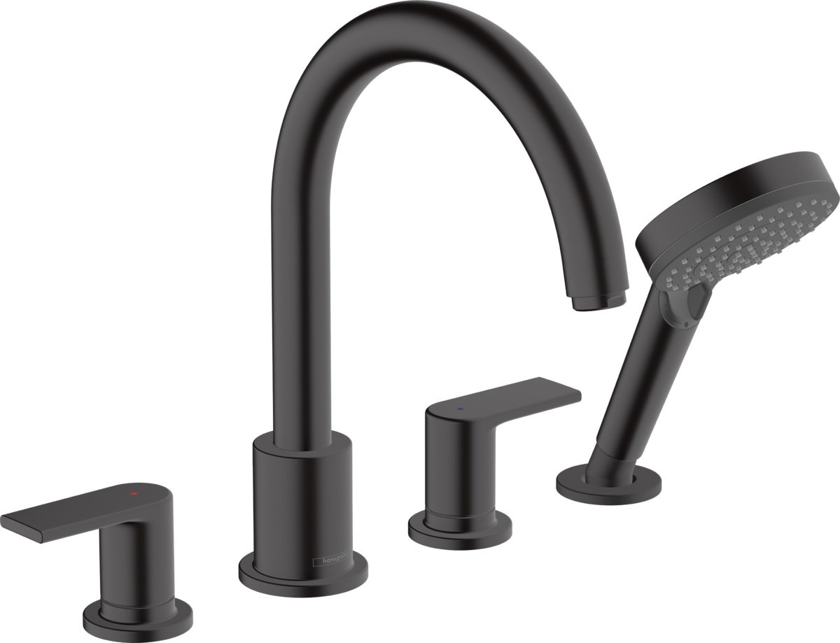 Hansgrohe Vernis Shape baterie cadă-duș cadă negru 71459670