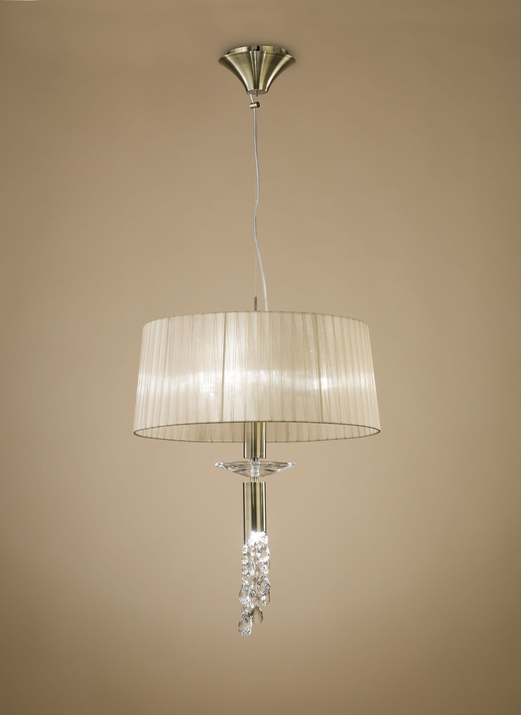 Mantra Tiffany lampă suspendată 4x20 W alamă-maro 3878