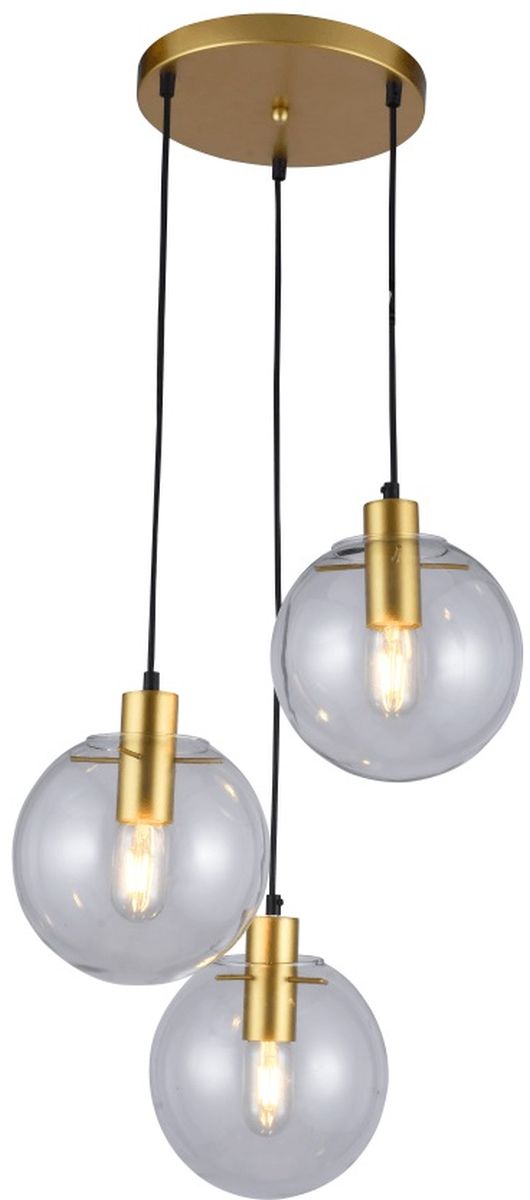 Light Prestige Puerto lampă suspendată 3x40 W transparent-auriu LP-004/3PGD