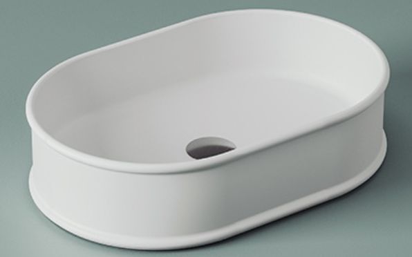 Art Ceram Atelier lavoar 60x40 cm ovale de blat alb ATL00201;00