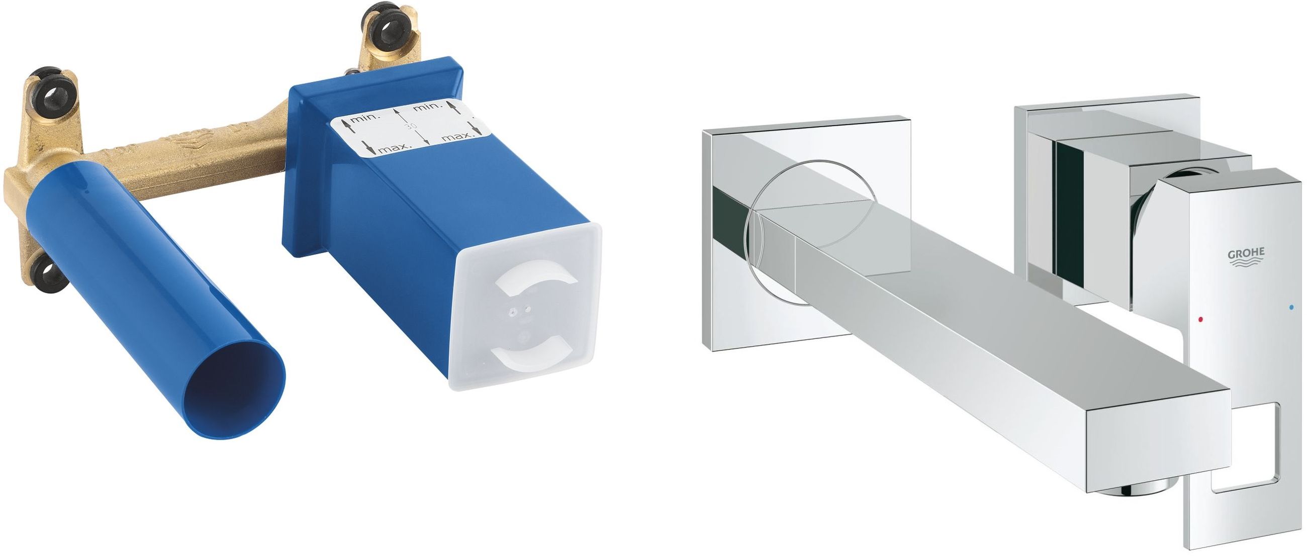 Set element ascuns Grohe 23200002, baterie lavoar Grohe Eurocube 23447000